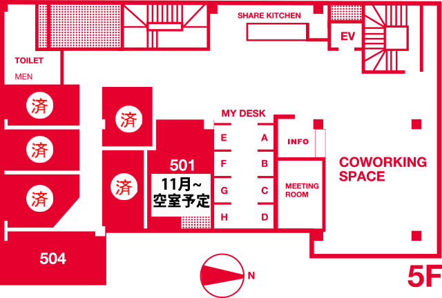 385PLACE 5F floormap